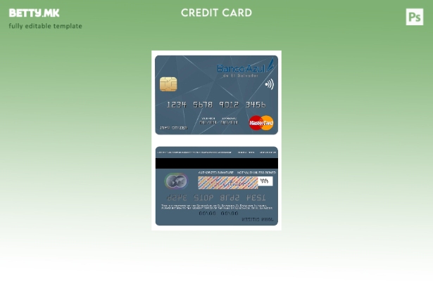 Модерен стил Ел Салвадор Банко Азул де Ел Салвадор шаблон за мастер картички